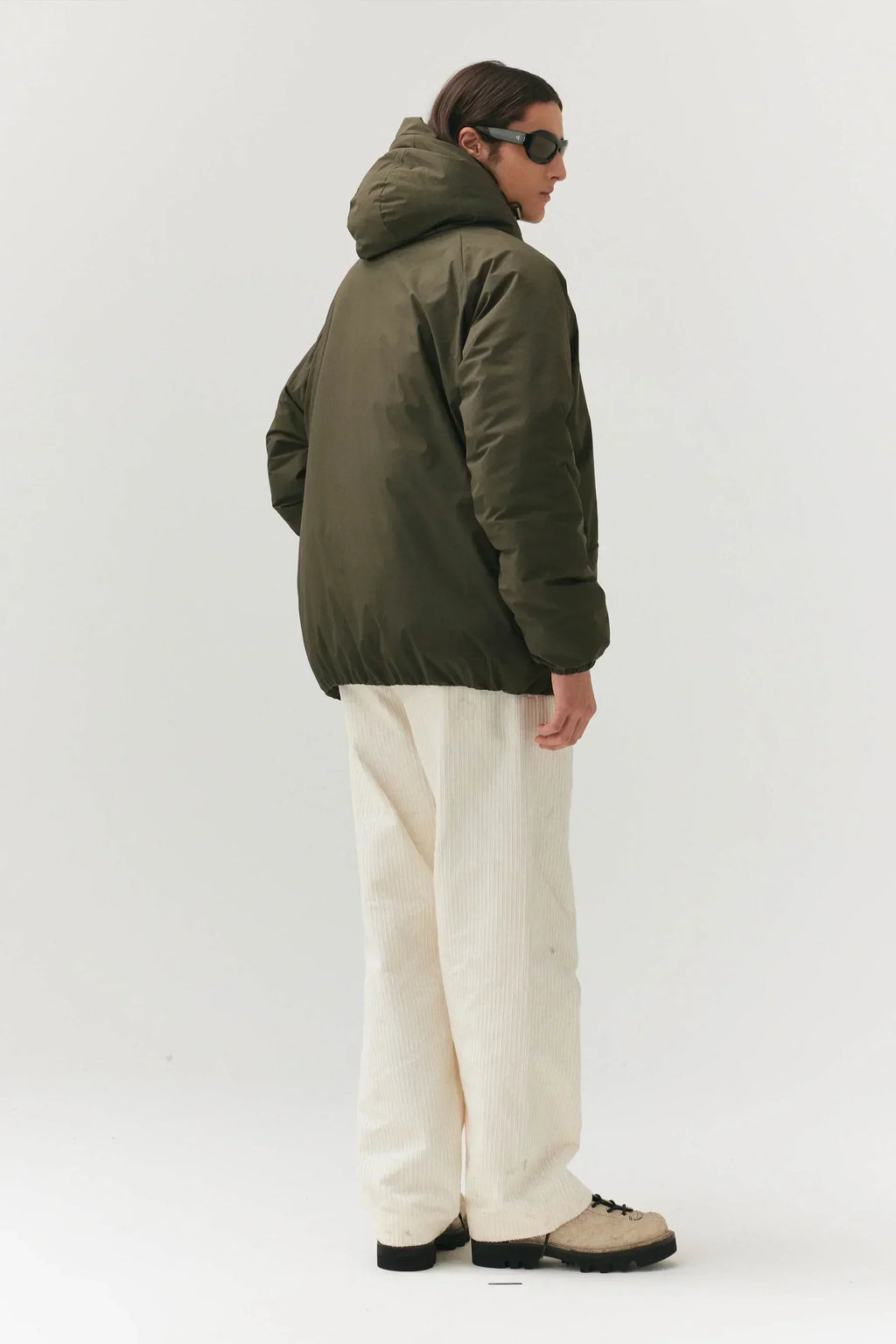 Prestige Market K-SEA New Jacket in Army color, shown front view with zipper and pocket details.