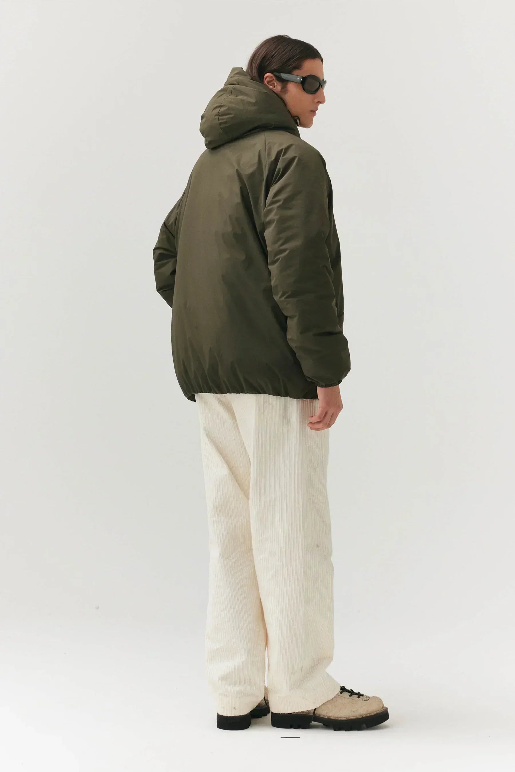 Prestige Market K-SEA New Jacket in Army color, shown front view with zipper and pocket details.